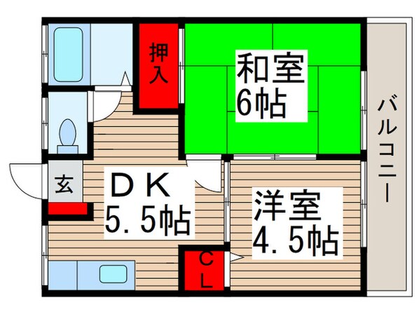 コーポ西原の物件間取画像